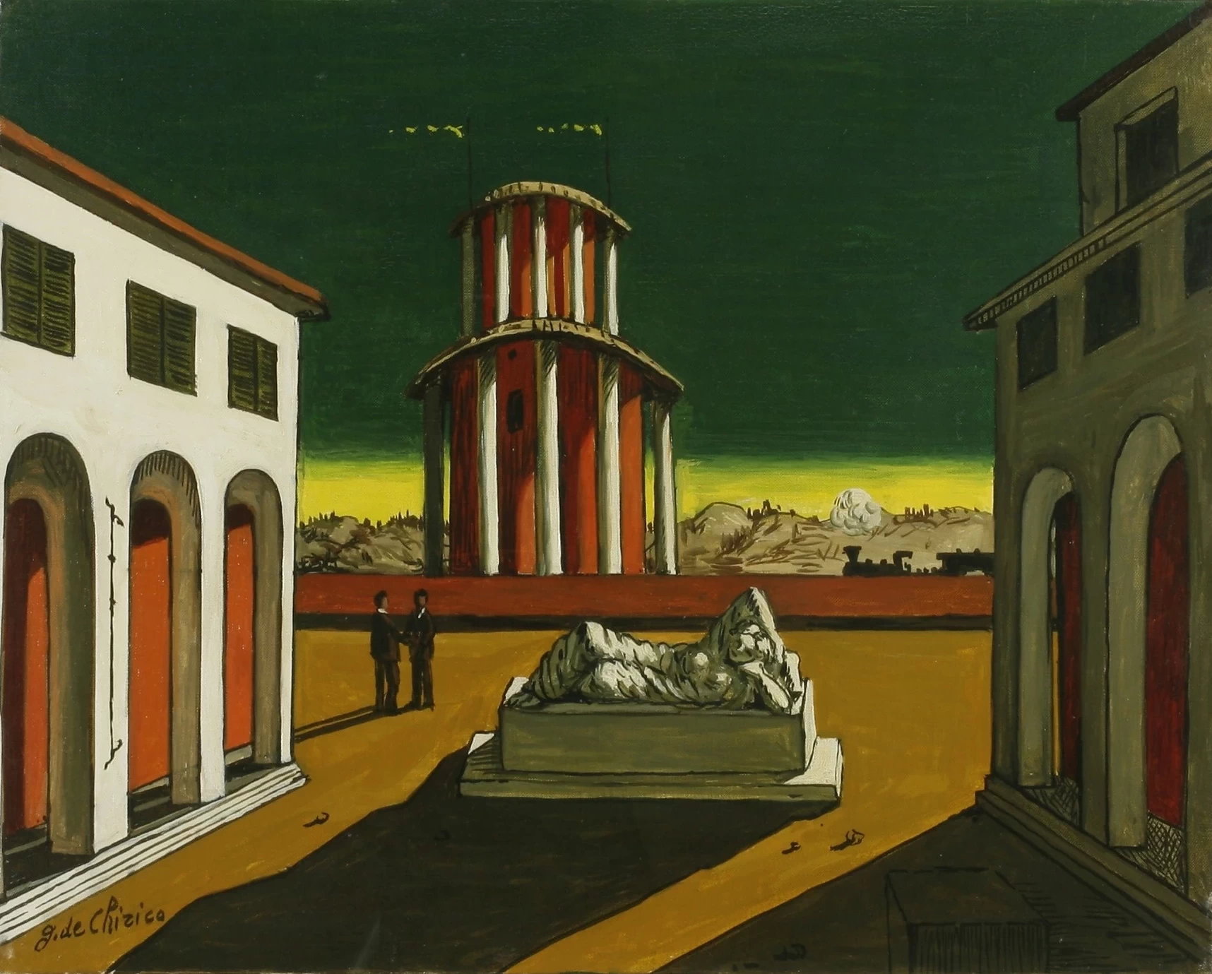 Giorgio De Chirico - Piazza Italia, Collezione beni confiscati Campolo, Reggio Calabria